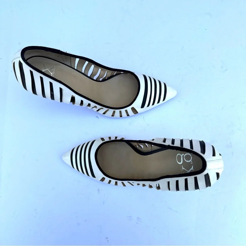 GX Gwen Stefani Addie Pumps Size 10M Perforated Laser Cut Out Pointy Toe Heels - Picture 5 of 10